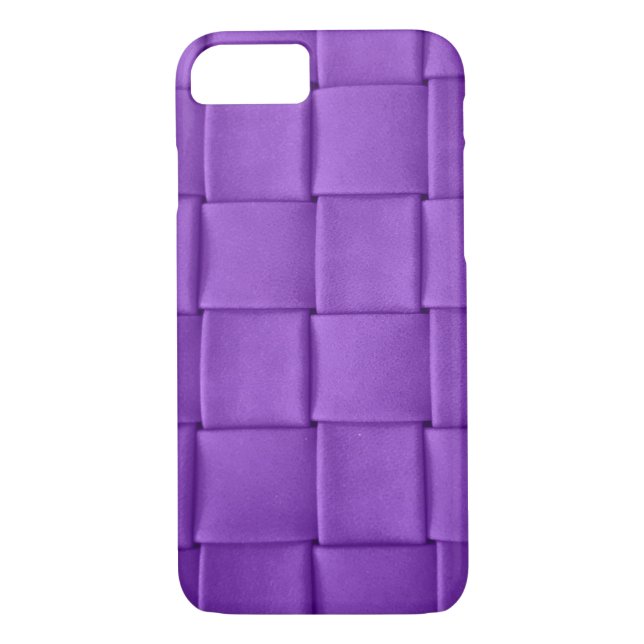 purple leather lattice background Case-Mate iPhone case (Back)