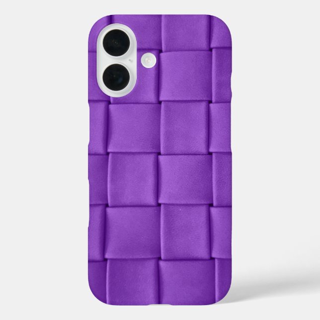 Purple Leather Lattice Weave Case-Mate iPhone Case (Back)