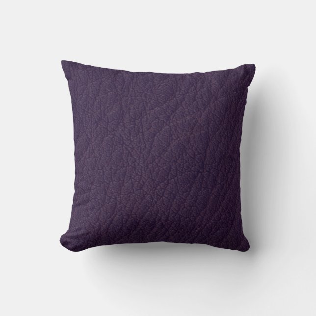 Purple Leather Modern Vintage Cushion (Front)
