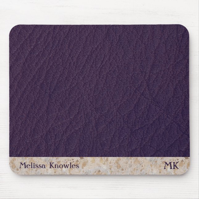 Purple Leather Mouse Mat (Front)