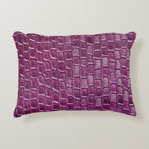 Purple leather texture decorative cushion