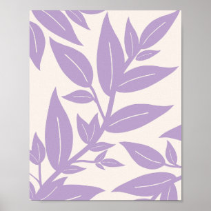 Purple Leaves Botanical Poster