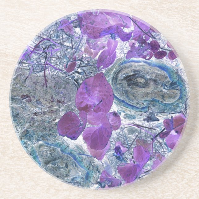 Purple Leaves Coaster (Front)