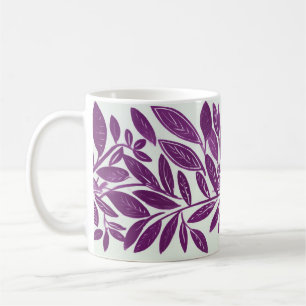 Purple Leaves Coffee Mug