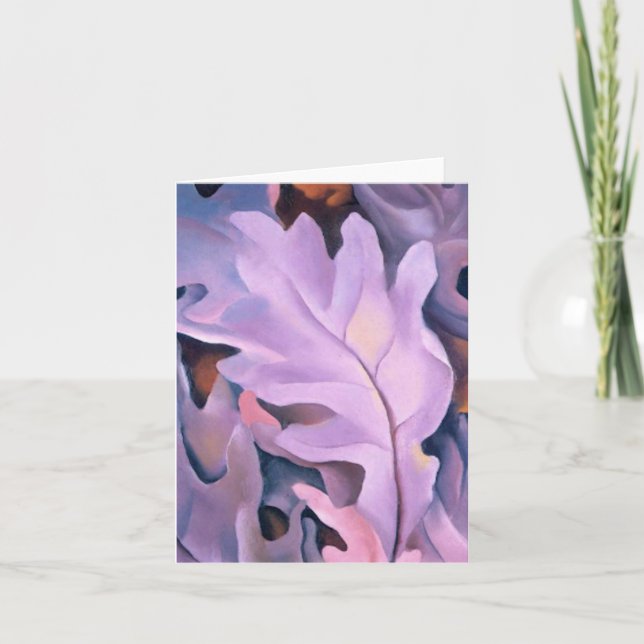 Purple Leaves, Georgia O'Keeffe,  Card (Front)