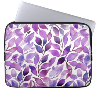 Purple Leaves Laptop Sleeve