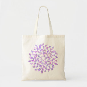 Purple Leaves Mandala Shopping / Tote Bag