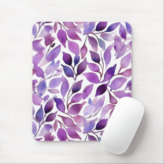 Purple Leaves Mouse Mat