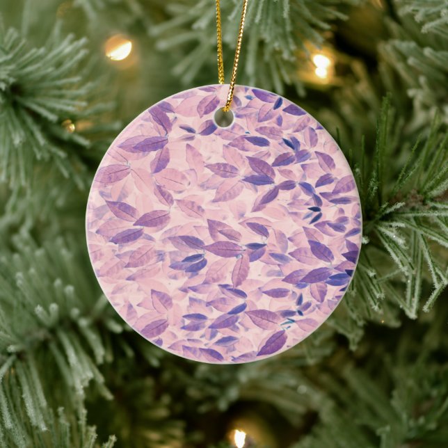 Purple leaves pattern ceramic tree decoration (Tree)