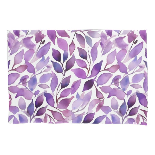 Purple Leaves Pillowcase (Front)