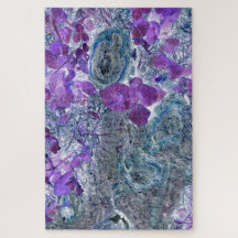 Purple Leaves with Grey-blue Tree Knots