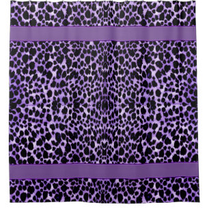 Purple Leopard Animal Print Shower Curtain