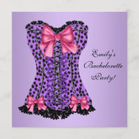 Purple Leopard Corset Bachelorette Party