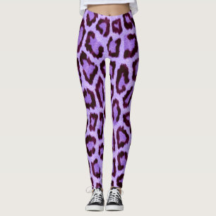 Purple leopard leggings