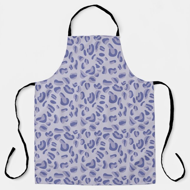 Purple Leopard Pattern Lavender Apron (Front)