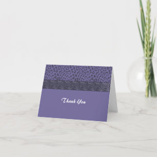 Purple Leopard Pattern Thank You Card