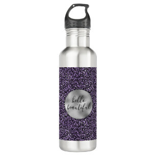 Purple Leopard Print 710 Ml Water Bottle