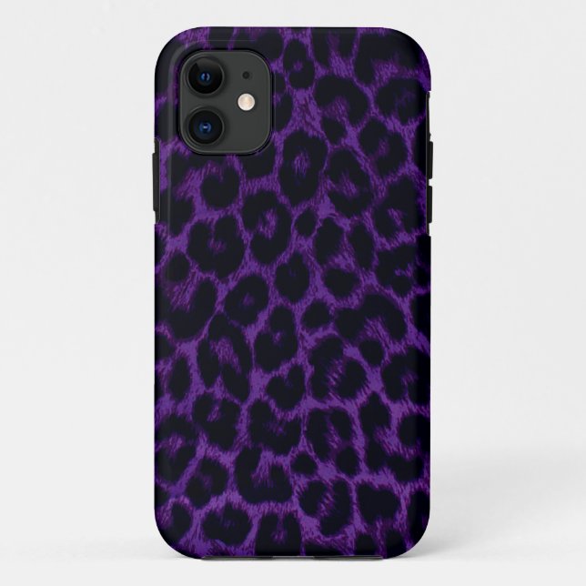 Purple Leopard Print iPhone 5 Case (Back)