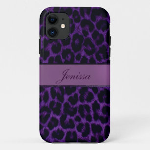 Purple Leopard Print iPhone 5 Case