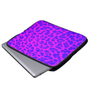 Purple Leopard Print Laptop Sleeve