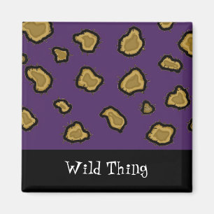 Purple Leopard Print Magnet