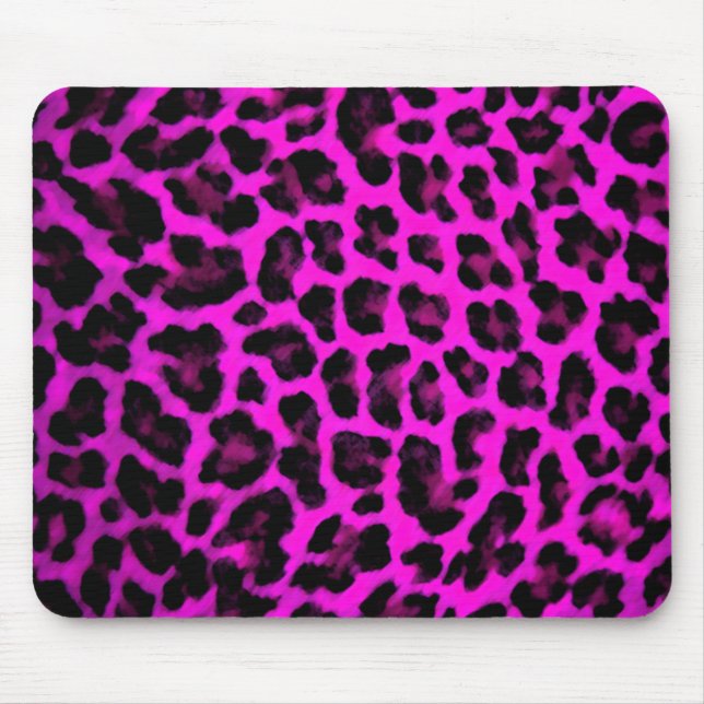 Purple Leopard Print Mouse Mat (Front)