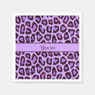 Purple Leopard Print Napkin