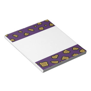 Purple Leopard Print Notepad