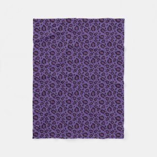 Purple Leopard Print Pattern Fleece Blanket