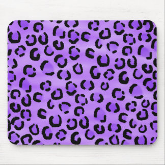 Purple Leopard Print Pattern. Mouse Mat