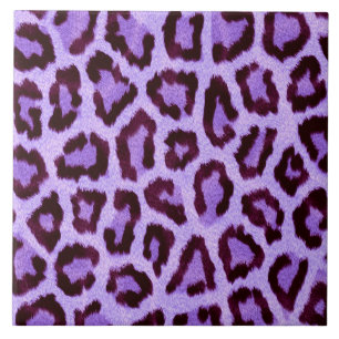 Purple leopard print pattern tile