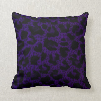 Purple Leopard Print Throw Pillow