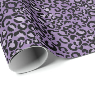 Purple Leopard Print Wrapping Paper