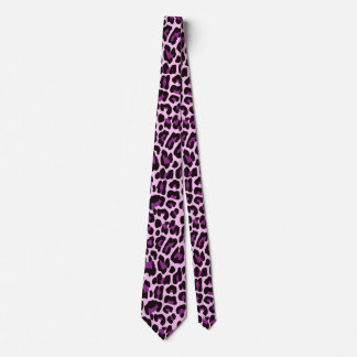 Purple Leopard Skin Print Tie