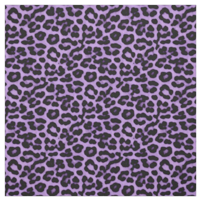 Purple Leopard Spots Print Pattern Fabric (Swatch)