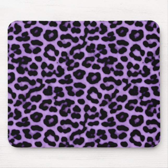 Purple Leopard Spots Print Pattern Mouse Mat (Front)