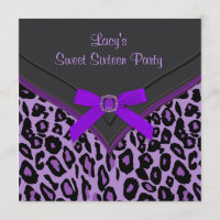 Purple Leopard Sweet 16 Party