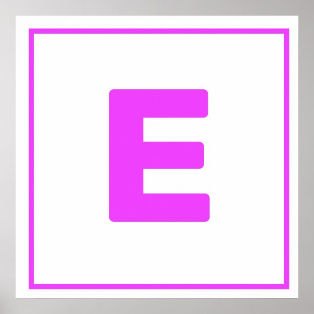 Purple letter E  Poster (Front)