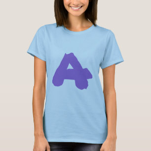 Purple Letter or Text on T shirts and Products