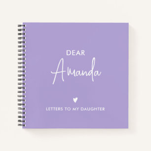 PURPLE   Letters to My Daughter Keepsake Memory Notebook