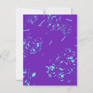 Purple Light Blue Doodles Postcard