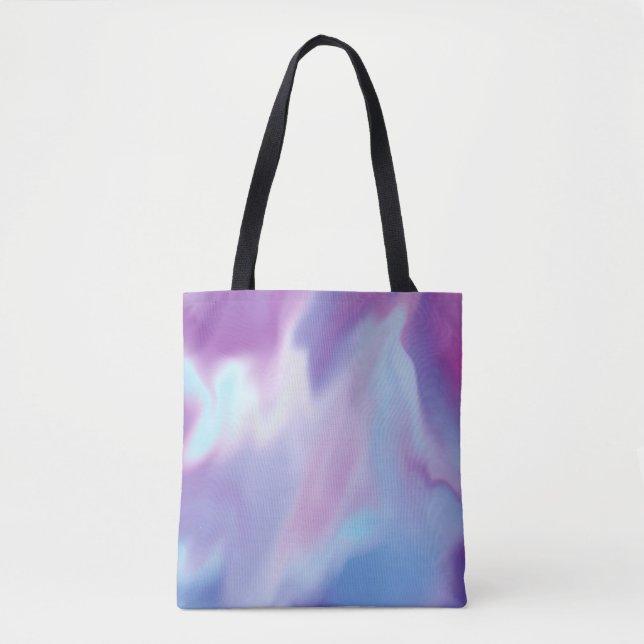 PURPLE & LIGHT BLUE TOTE BAG. BAG (Front)