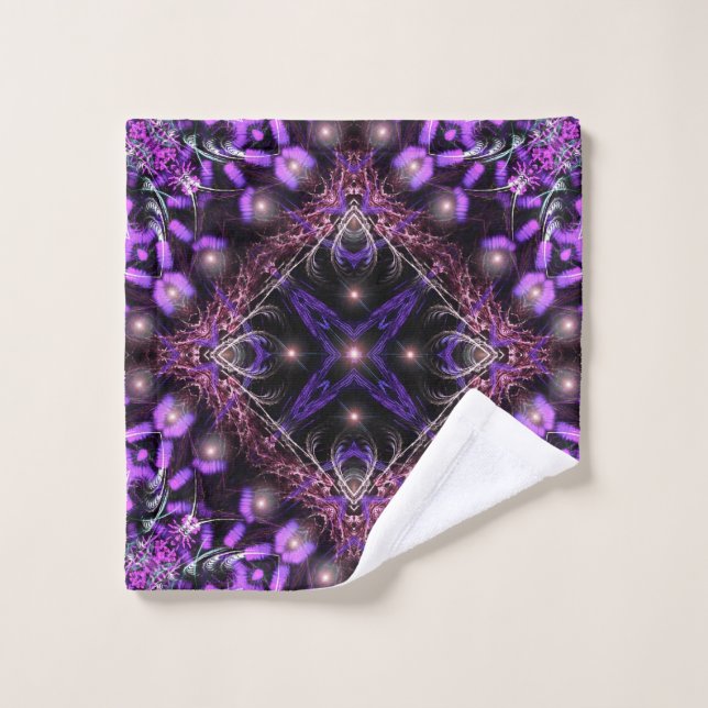 Purple Light Fractal Tapestry Wash Cloth (Wash Cloth)