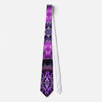 Purple Light Fractal Tie