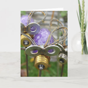 Purple Light insects, Birthday Card