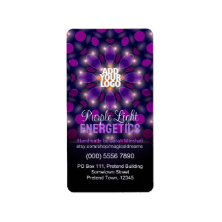 Purple Light Mandala Business Marketing Label