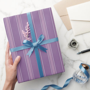 Purple & Light Purple Stripes Wrapping Paper