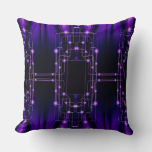 Purple Light Technology Throw Pillow
