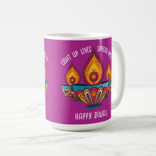 Purple Light Up Lives, Spread Smiles Coffee Mug