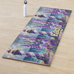 Purple Lighthouse w/Foxglove & Iris Personalised Yoga Mat